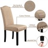 Yaheetech Set of 4 Fabric Upholstered Dining Chairs with Nailhead Trim - 4 of 4