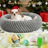 JOEJOY Round Dog Bed with Anti-Slip Bottom & Removable Cover,Rabbit Fur and Teddy Fabric with Drawstrings - 3 of 4