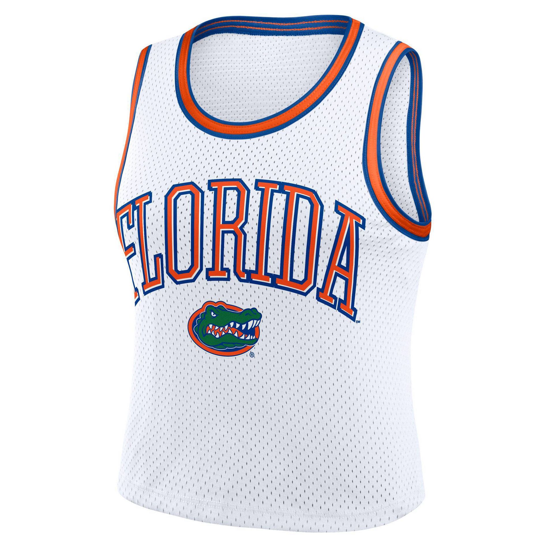 NCAA Florida Gators Women's White Cropped Jersey