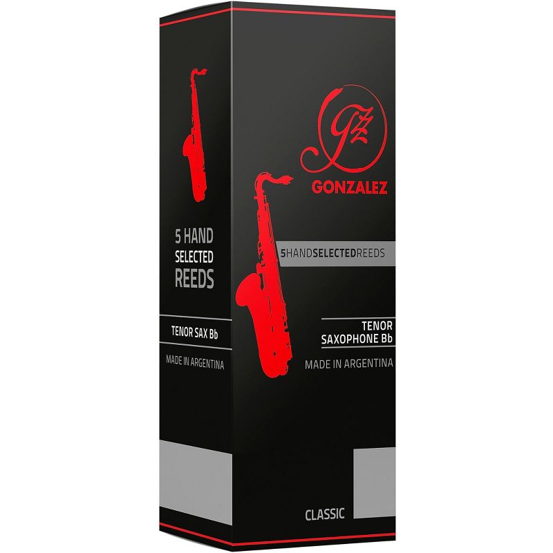 Gonzalez Classic Tenor Saxophone Reeds Box of 5, 3 of 4