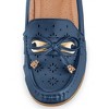 Collections Etc Lazer Cut & Bow Trim Shoes - 3 of 4