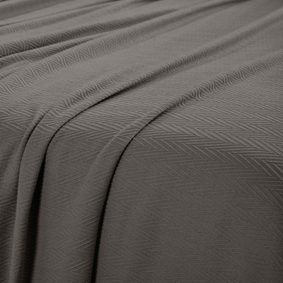 King Size Charcoal Gray Cotton Reversible Blanket