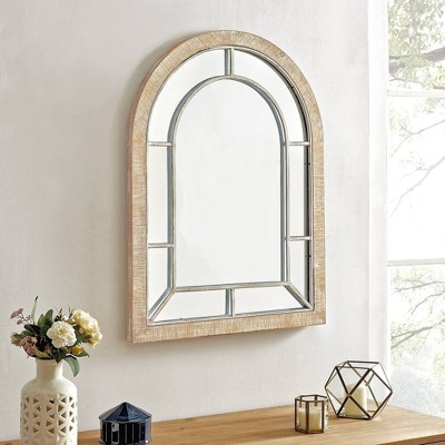Marion Window Decorative Wall Mirror Natural - FirsTime