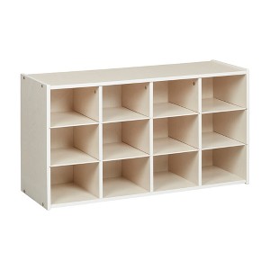 ECR4Kids Streamline 12 Cubby Tray Storage Cabinet, 3x4 - 1 of 4