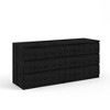 Tvilum,Scottsdale 6 Drawer Double Dresser, Black Wood Grain - 2 of 4