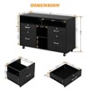 Karl Home 4-Drawer Black MDF 40.94in. W File Cabinet - 4 of 4