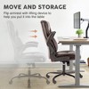 Lyngins Ergonomic Office Chair, High-Back PU Leather Home Desk Chair with Adjustable Flip-Up Armrests, 360° Swivel Computer Desk Chair - 4 of 4