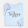 Simply Sage Market Teaching Is A Work Of Heart Lightweight Garment Dyed Sweatshirt - 2 of 4