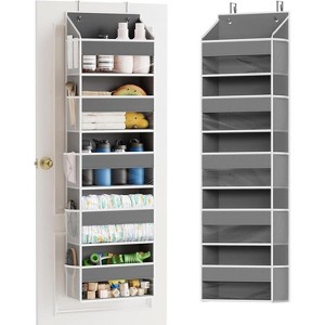 SpaceAid Over the Door Organizer – 5 Pocket Hanging Storage with Mesh Sides and Clear Windows - 1 of 4