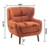 DYHOME Tufted Accent Chair, Wingback Upholstered Armchair for Living Room, Bedroom - 2 of 4