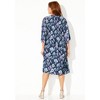 Catherines Women's Plus Size Bejeweled Pleated Shirtdress - 3 of 4