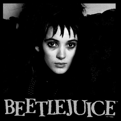 Men's Medium Black Cotton Beetlejuice Graphic T-Shirt