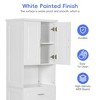 MAYEERTY Tall Bathroom Cabinet Laundry Basket Tilt-Out Hamper Upper Storage White - 4 of 4