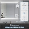 LED Medicine Cabinet, 35.5 x 29.5" Wall-Mounted Bathroom Vanity Mirror Organizer with Dimmer Touch Switch, Three Doors, and USB Charged - 3 of 4