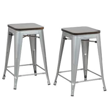 24" Emil Square Counter Height Barstool - Carolina Chair & Table