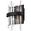 Elegant Lighting Serena 8 inch crystal bath sconce in black - 3 of 4