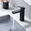 Sumerain Matte Black Bathroom Faucet Single Hole Bathroom Sink Faucet SUS 304 Stainless Steel - 3 of 4