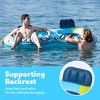 Joyfy 2-Person Sturdy River Pool Tubes with 2 Cup Holders & Removable Cooler, Inflatable Pool Float Rafts for Adults, Heavy Duty Swimming Rings - 2 of 4
