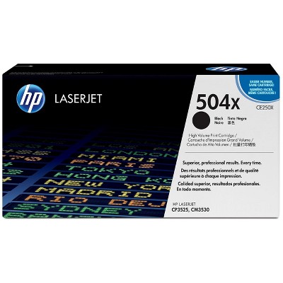 HP Inc. 504X High Yield Black Original LaserJet Toner Cartridge, ~10,500 pages,