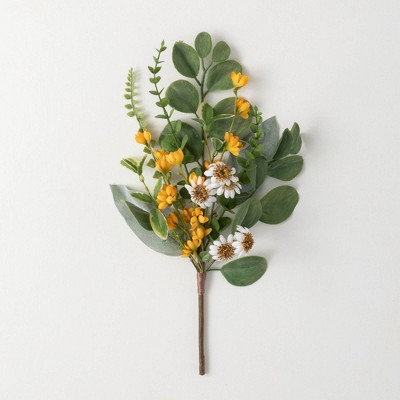 Sullivans Artificial 18" Daisy Marigold Blooms Pick