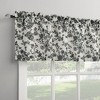 No. 918 1pc 54"x14" Elara Floral Print Semi-Sheer Rod Pocket Kitchen Curtain Valance Black - 2 of 4