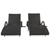 Maggift Patio Seating Sets, Outdoor Seating Set for Tranquil Relaxation, Add Elegance Sophisticated Outdoor Space, Black, 80.3"*25.2"*37.4" - 3 of 4