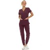 Saint Scrubs Womens 9-Pocket Medical Uniform Set- V-Neck Stretch Top with Seven Pocket Jogger Scrub Pant - 3 of 4
