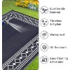 Outdoor Rug Waterproof Plastic Straw Washable Carpet Modern Border Reversible Mat for Camping RV Deck Porch Balcony Backyard - 4 of 4