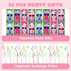 Joyfy 36/32 Packs Valentines Day Party Favor Straws with Cards for Kids' Classroom Exchange Gifts Reusable Drinking Straws for School Valentine Party - 2 of 4