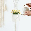Unique Bargains Macrame Plant Hanger Woven Cotton Indoor Outdoor Decorative - 3 of 4