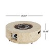 Christopher Knight Home Elisha Outdoor Lightweight Concrete 40,000 BTU Fire Pit Table with Lid - 3 of 4
