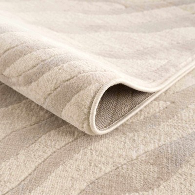 Manteca Light Gray and Taupe Zebra Print Area Rug 3'11" x 5'7"
