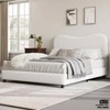 Jojoka Twin/Full/Queen Size Bed Frame, Boucle Upholstered Platform w/ Rounded Headboard, Wooden Slats, Low Profile, Heavy Duty, No Box Spring Needed - 4 of 4