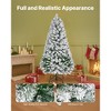 VEVOR Christmas Tree, 4ft Prelit Flocked Artificial Tree, Xmas Deco Trees with 120 Warm White LED Lights, 8 Lighting Modes & 539 Branch Tips ,White - 4 of 4