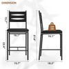 Bar Stools Set of 4, Upholstered Bar Chairs with Back, 44.4 Inches Kitchen Bar Stools with Footrest, Thick Cushion - 2 of 4