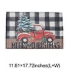Unique Bargains Christmas Place Mats Flax Red White Green Black 11.8"x17.7" 2Pcs - 3 of 4