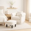 FONTOI Swivel Accent Chair with Ottoman Set, Armchair with Removable Back Pillow&Armrest Covers for Living Room, Office, White, 24.6"*24.8"*27" - 2 of 4