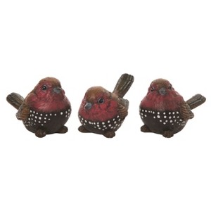 Transpac Small Pink Throated Twinspot Set of 3 Spring Home Decorations - 1 of 1