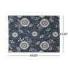 Bencmate Rug Indoor and Outdoor Area Rug 7'*5'3" Vintage Large Non-slip Rug For Living Room Kitchen Bedroom, Blue, 84"*63"*0.16" - 3 of 4