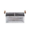 Cheung's Albina Wood & Galvanized Gray Organizer - 2 Slots - 3 of 3