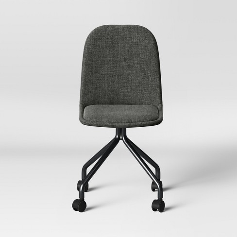 Upholstered Rolling Desk Chair Gray Room Essentials Target