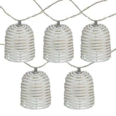 Northlight 10ct Lantern LED Mini String Lights White - 5.9' White Wire