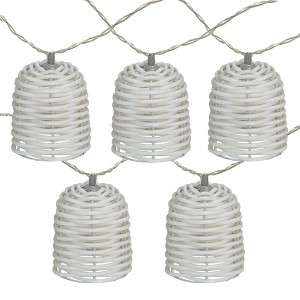 Northlight 10ct Lantern LED Mini String Lights White - 5.9' White Wire - 1 of 3