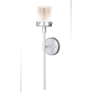 VAXCEL Levanto 1 Light LED Nickel Cylinder Outdoor Wall Lantern Clear Glass - 1 of 4