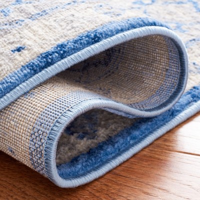 Brentwood Blue and Grey Hand-Knotted Reversible Area Rug