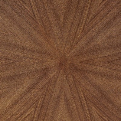 Crossroads 47" Round Walnut Grain Pedestal Dining Table