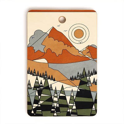Nadja Wild Abstract Landscape 3 Cutting Board Rectangle - Deny Designs