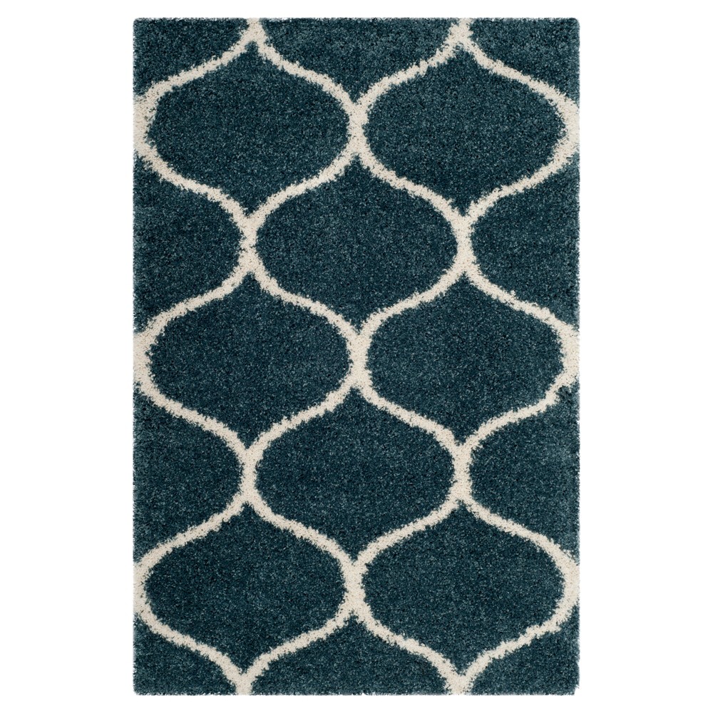 4'x6' Kamila Area Rug Slate Blue/Ivory - Safavieh