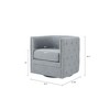 CAVINAS Polyester Swivel Accent Chair with Low Barrel Button Tufted Back,Modern Upholstered Living Room Chairs,Reading Chairs for Living Room - 3 of 4