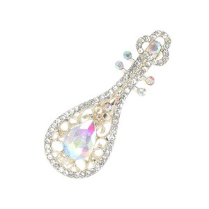 Unique Bargains Rhinestones Duckbill Hair Clips Colorful 1 Pc - 1 of 4